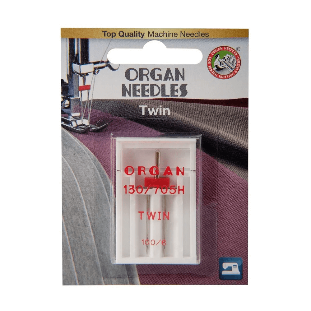 Иглы Organ двойные, №100/6, 1 шт.