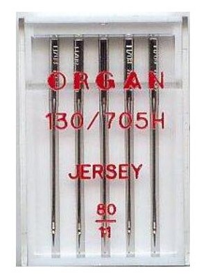 Иглы Organ джерси, №80, 5 шт.