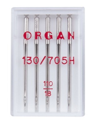 Иглы Organ универсальные, №110, 5 шт.