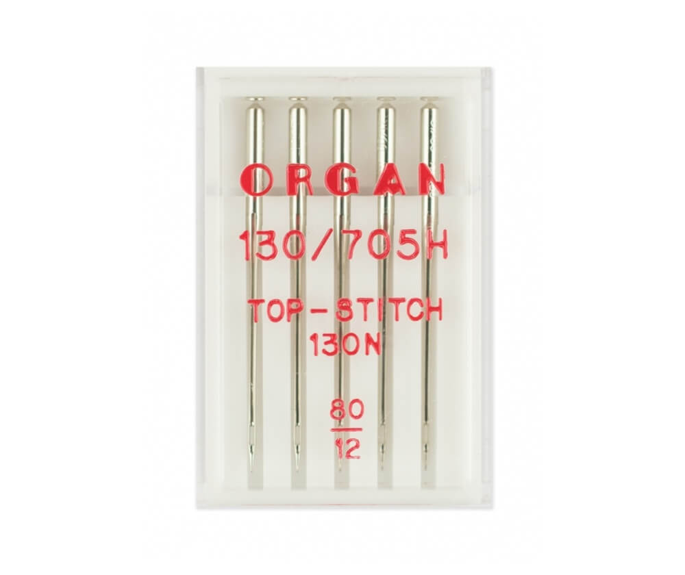 Иглы Organ Топ Ститч, №80, 5 шт.